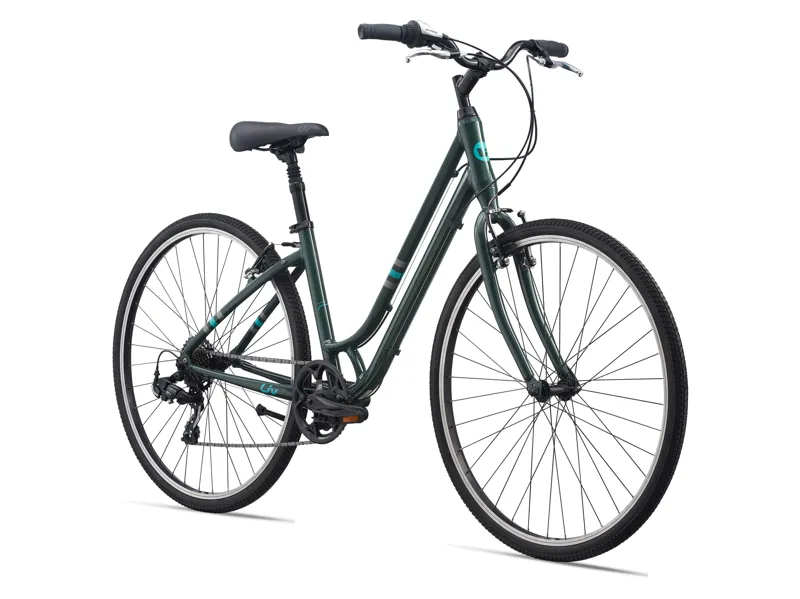 Liv Flourish 4 Womens City Bike in Trekking Green-1